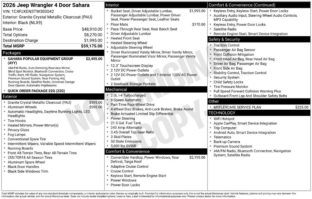 New 2026 Jeep Wrangler Unlimited Sahara AWD/4WD image 7