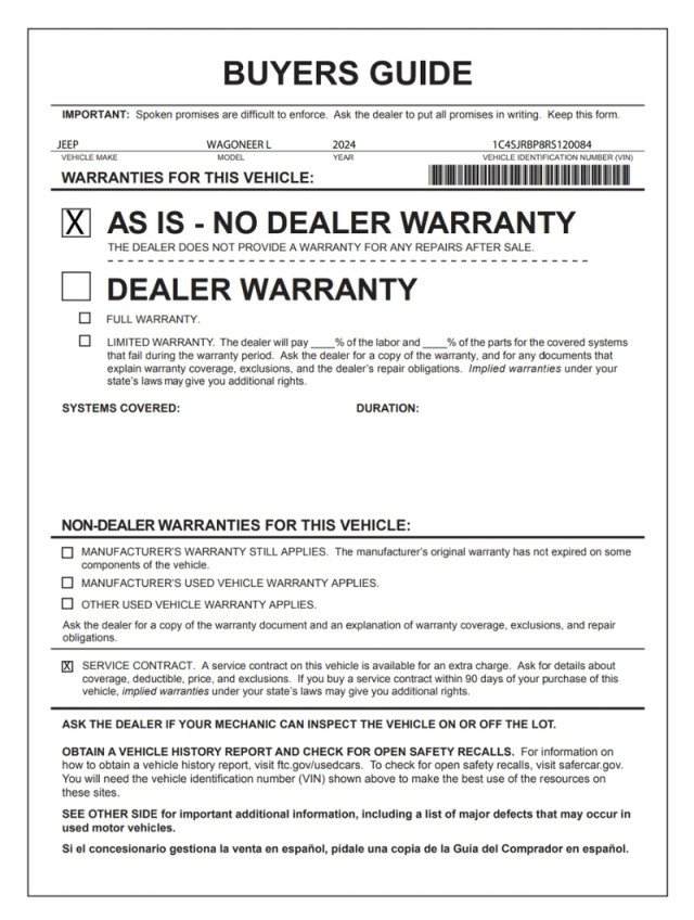 Used 2024 Jeep Wagoneer L Series II RWD image 26