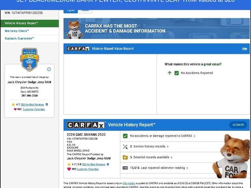 Used 2024 GMC Savana 2500 w/ Driver Convenience Package image 11