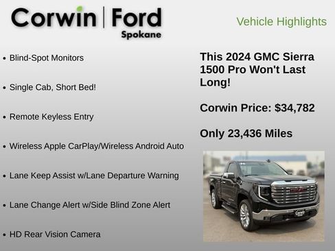 Used 2024 GMC Sierra 1500 Pro w/ Pro Value Package AWD/4WD image 6