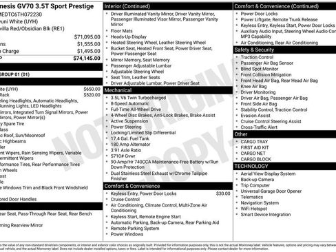 New 2026 Genesis GV70 3.5T Sport Prestige AWD/4WD image 5