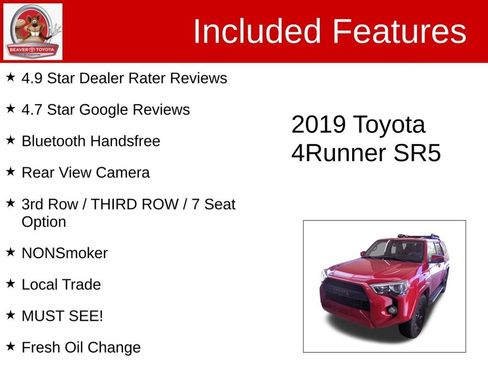Used 2019 Toyota 4Runner SR5 AWD/4WD image 4