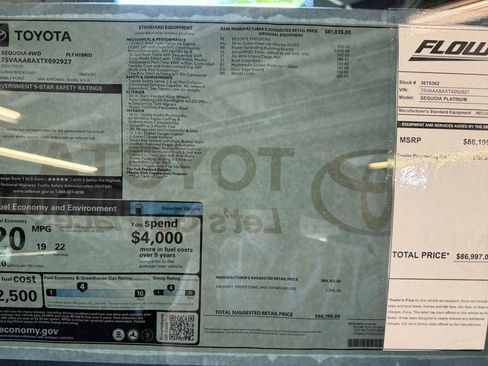 New 2026 Toyota Sequoia Platinum AWD/4WD image 33