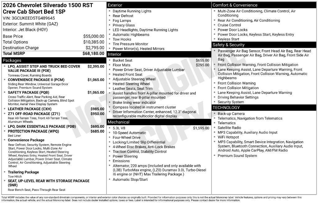 New 2026 Chevrolet Silverado 1500 RST AWD/4WD image 46