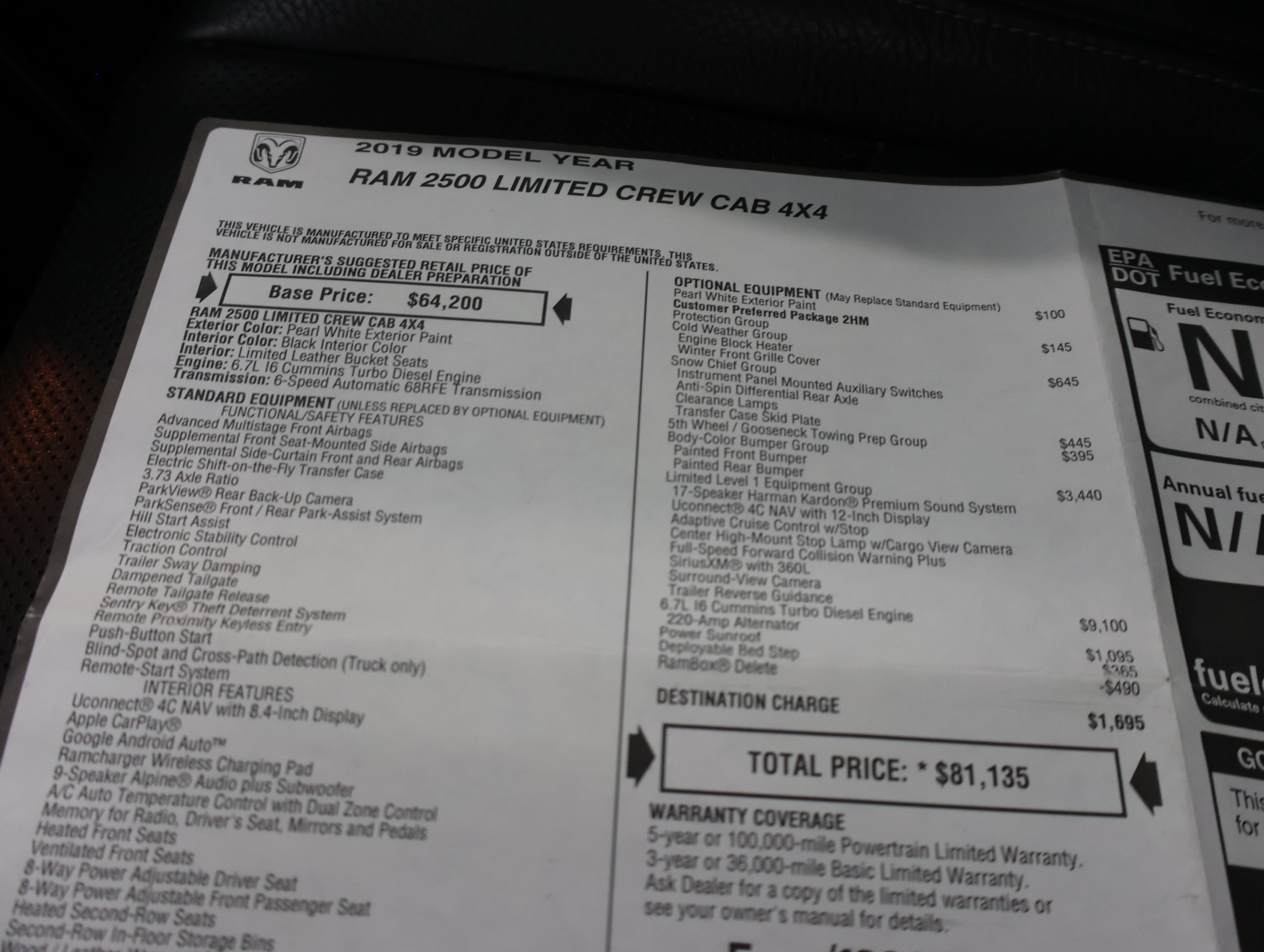 Used 2019 RAM 2500 Limited AWD/4WD image 66