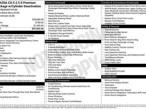 Certified 2025 MAZDA CX-5 AWD 2.5 S w/ Premium Plus Pkg image 25