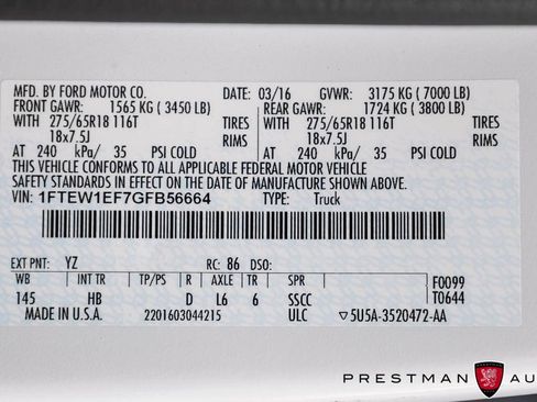 Used 2016 Ford F150 Lariat w/ Equipment Group 502A Luxury AWD/4WD image 57