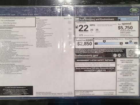 New 2026 Land Rover Range Rover Sport Dynamic SE image 21