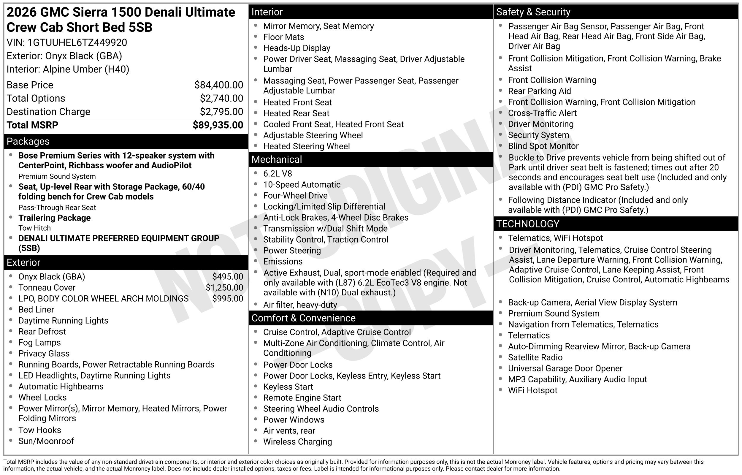 New 2026 GMC Sierra 1500 Denali Ultimate AWD/4WD image 48