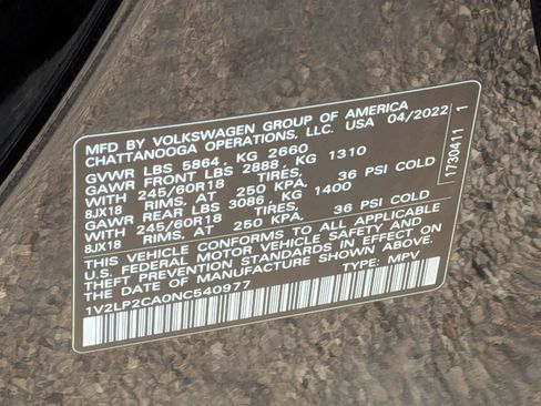 Used 2022 Volkswagen Atlas SE AWD/4WD image 34