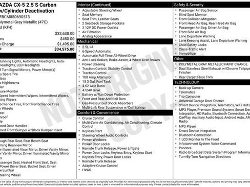 Used 2025 MAZDA CX-5 Carbon Edition AWD/4WD image 9
