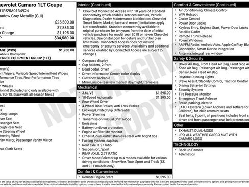 Used 2021 Chevrolet Camaro LT w/ RS Package image 36