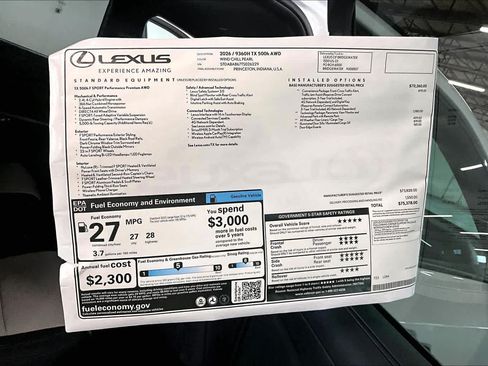 New 2026 Lexus TX 500h AWD image 13
