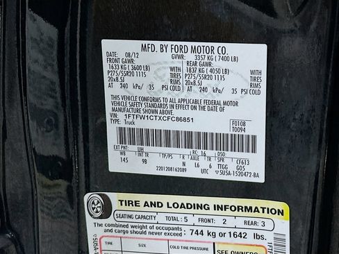 Used 2012 Ford F150 Platinum RWD image 27