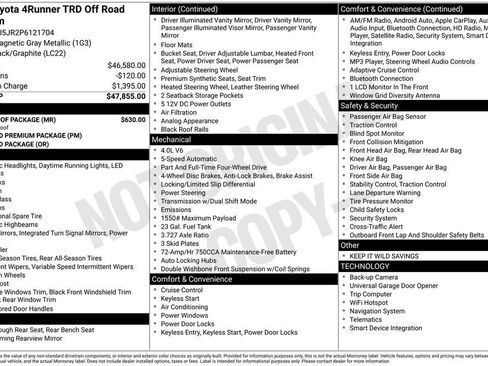 Certified 2023 Toyota 4Runner TRD Off-Road Premium w/ Moonroof Package image 7