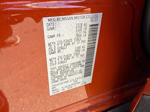 Used 2022 Nissan Murano Platinum w/ Cargo Package FWD image 30