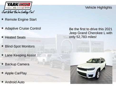 Certified 2021 Jeep Grand Cherokee L Limited AWD/4WD image 12