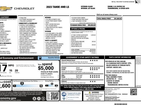 Used 2023 Chevrolet Tahoe LS AWD/4WD image 10