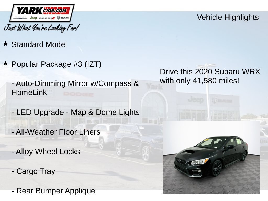 Used 2020 Subaru WRX w/ Popular Package #3 (IZT) AWD/4WD image 7