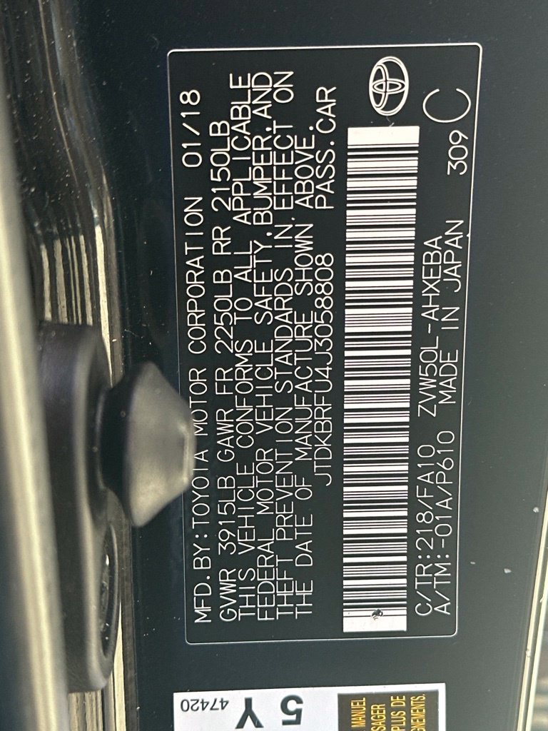 Used 2018 Toyota Prius Two w/ Prius Two Safety Plus Package FWD image 36