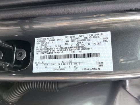 Certified 2025 Ford F150 Lariat w/ Equipment Group 501A Mid AWD/4WD image 20