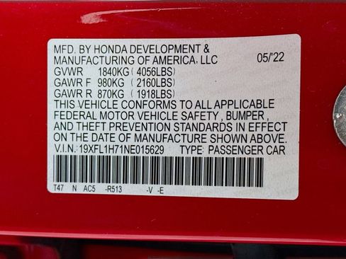 Certified 2022 Honda Civic EX-L image 35