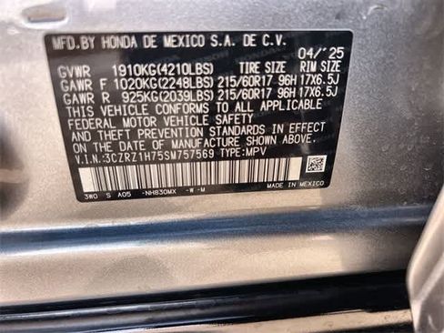 Certified 2025 Honda HR-V EX-L image 22
