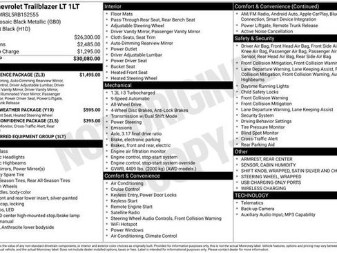 Used 2024 Chevrolet TrailBlazer LT w/ Convenience Package AWD/4WD image 28