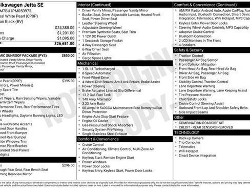 Used 2023 Volkswagen Jetta SE w/ Panoramic Sunroof Package FWD image 33