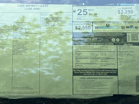 New 2025 INFINITI QX50 Luxe image 12