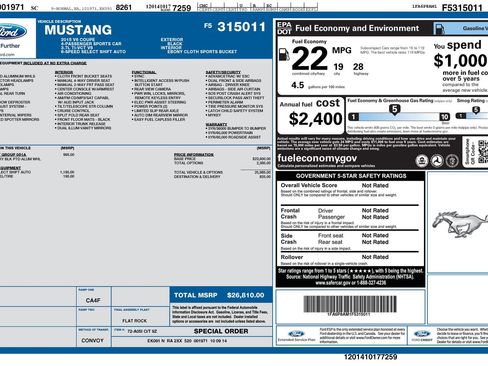 Used 2015 Ford Mustang Coupe w/ Equipment Group 051A image 1
