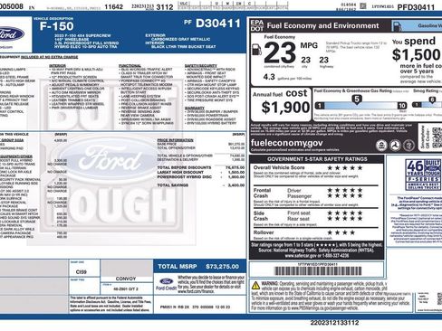 Certified 2023 Ford F150 Lariat w/ Equipment Group 502A High AWD/4WD image 28