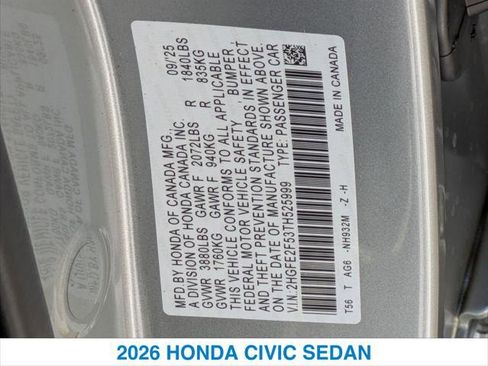 New 2026 Honda Civic Sport image 26