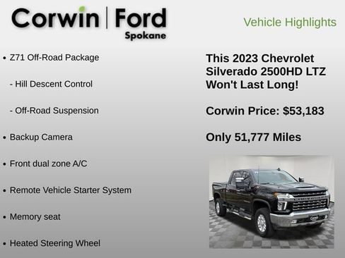 Used 2023 Chevrolet Silverado 2500 LTZ w/ Z71 Off-Road Package image 6