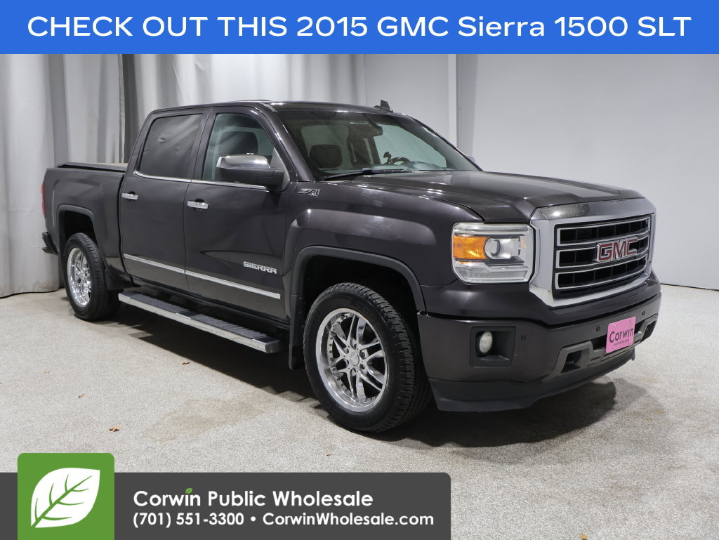 Used 2015 GMC Sierra 1500 SLT w/ SLT Crew Cab Value Package AWD/4WD image 1