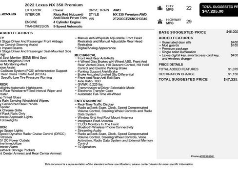 Used 2022 Lexus NX 350 AWD image 3