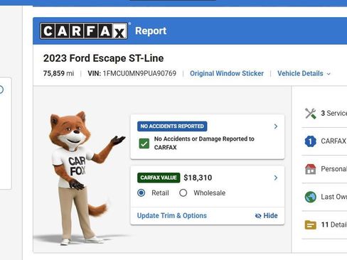 Used 2023 Ford Escape ST-Line w/ Tech Pack #1 FWD image 2