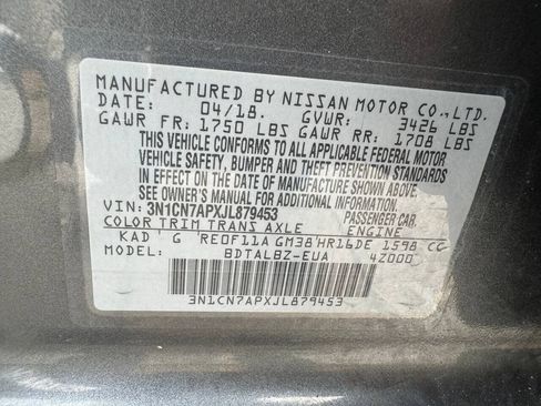 Used 2018 Nissan Versa SV FWD image 22