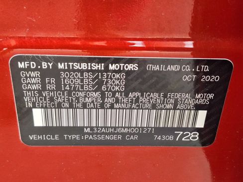 Used 2021 Mitsubishi Mirage LE FWD image 30