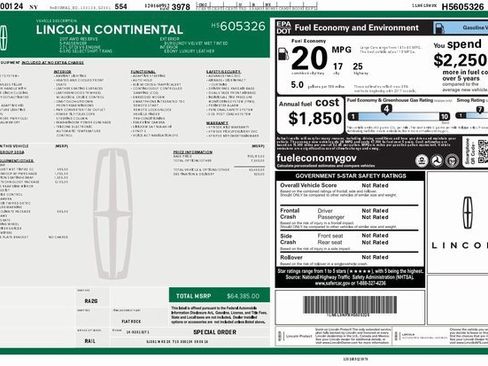 Used 2017 Lincoln Continental Reserve w/ Technology Package image 3