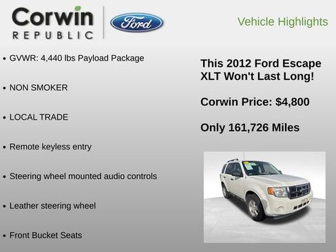 Used 2012 Ford Escape XLT image 6