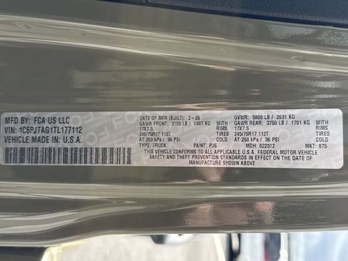 New 2026 Jeep Gladiator Sport AWD/4WD image 71
