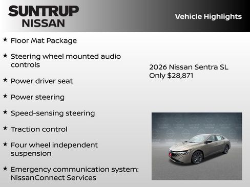 New 2026 Nissan Sentra SL FWD image 8