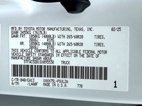 New 2025 Toyota Tundra Limited AWD/4WD image 25