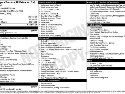 Used 2021 Toyota Tacoma SR w/ SX Package AWD/4WD image 26