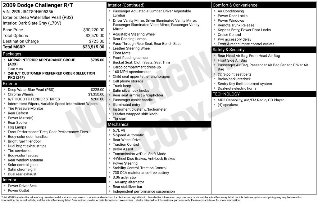 Used 2009 Dodge Challenger R/T RWD image 35