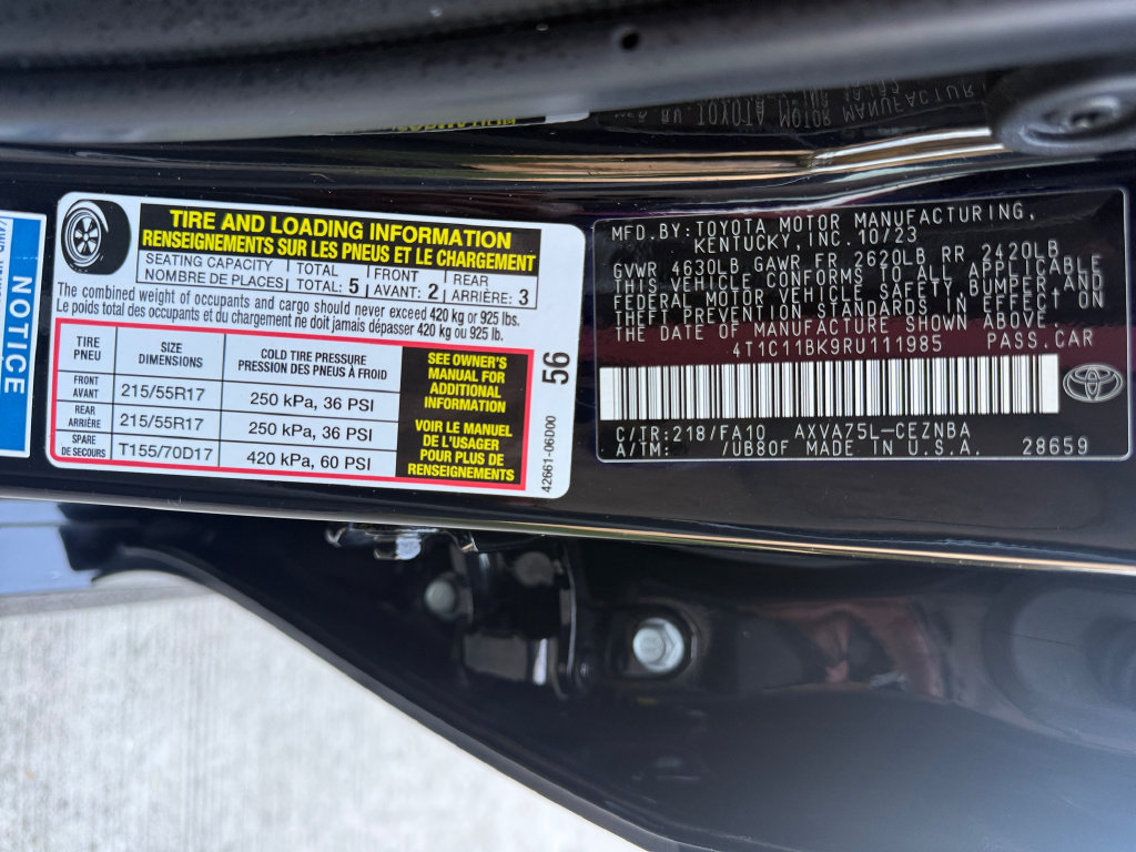 Used 2024 Toyota Camry LE AWD/4WD image 20