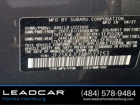 Used 2021 Subaru Forester Premium w/ Popular Package #1 AWD/4WD image 27