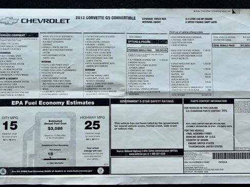 Used 2012 Chevrolet Corvette Grand Sport w/ 4LT Preferred Equipment Group RWD image 37