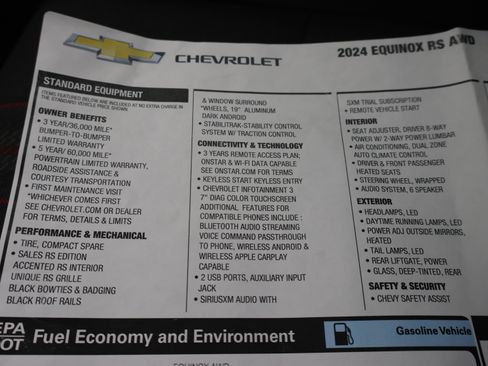 Used 2024 Chevrolet Equinox RS w/ LPO, Floor Liner Package image 57